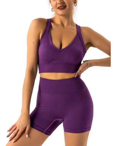 Conjunto Entrenamiento Para Mujer Ropa Deportiva 2 Pieza Un