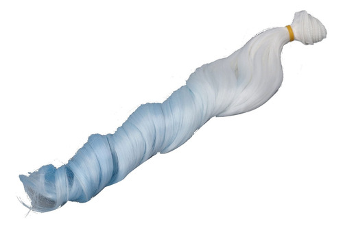 Doll Hair Weft Row, Branco, Azul, Gradiente, 30 Cm, Lavável,