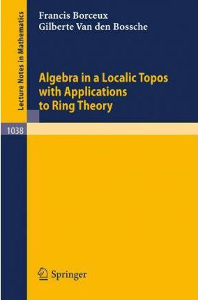 Libro Algebra In A Localic Topos With Applications To Rin...