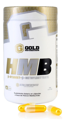 Imagen 1 de 8 de Hmb 60 Caps Gold Nutrition Hydroxy Metilbutirato