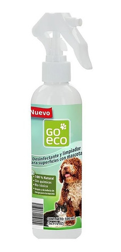 Desinfectante 500ml Limpiador Superficies C/ Mascotas Go Eco