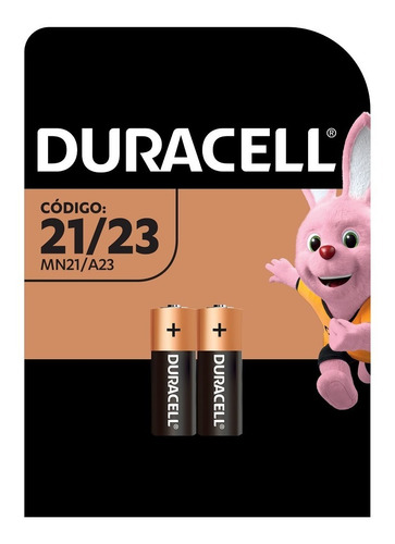 Pilha Alcalina 23a Duracell Bateria Mn21 V23ga A23 2 Un