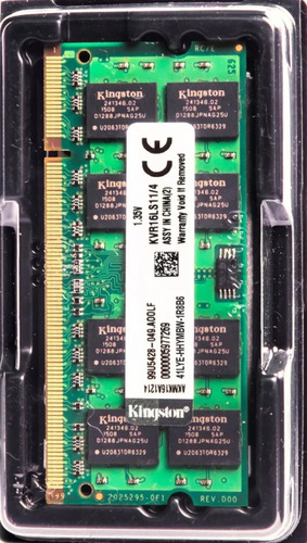 Memória Kingston Ddr3 4gb 1600 Mhz Notebook 1.35v Kit C/20
