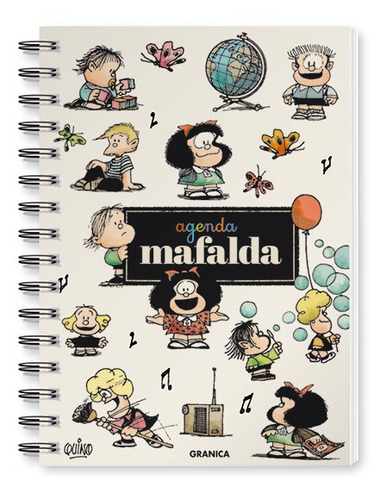 Agenda Perpetua Mafalda Anillada Blanca, De Quino., Vol. 1. Editorial Granica, Tapa Dura En Español