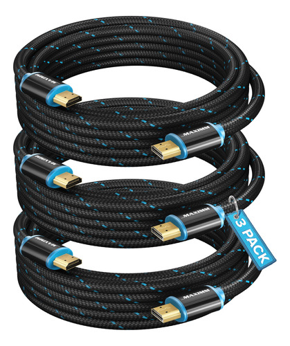 Cable Hdmi 4k Ultra Hd 9 Pie ( 3) 2.0 Nailon Trenzado Alta 4