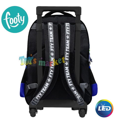 Imagen 3 de 5 de Mochila 18 Con Carro Carrito Y Luces Led Footy