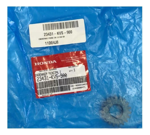 Imagem 3 de 4 de Engrenagem Câmbio 2º Fan 125 2009 Até 2020 19 Dentes Honda