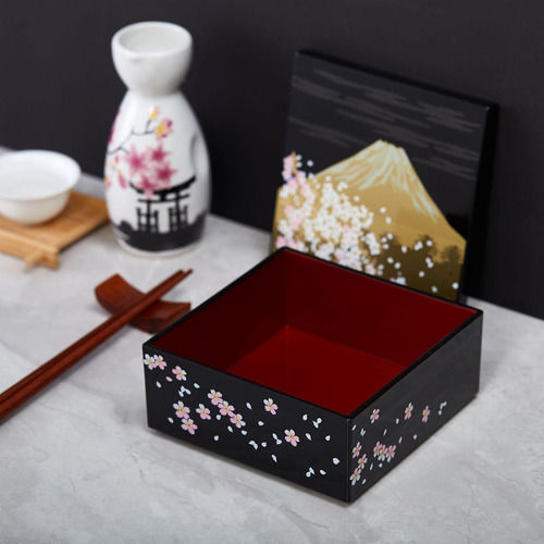 Bandeja Japonesa Para Sushi, Lancheira, Prato 15cmx15cmx6cm