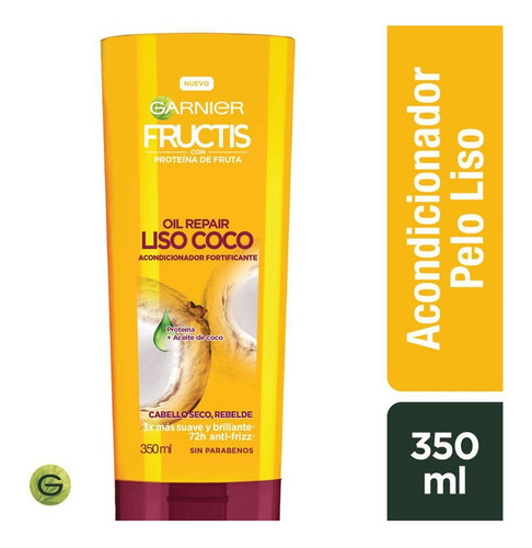 Ac. Fructis Oil Repair Liso Coco Cabello Seco Rebelde 350ml