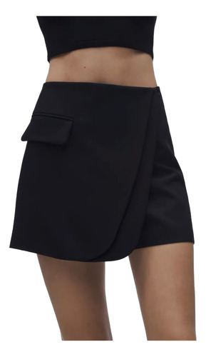 Mini Falda Short Para Mujer - Cierre Lateral - Tiro Alto