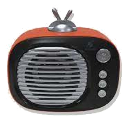 Bocina Chica Radio Fm 2puLG Recargable 11x7.2x10.2cm Tws 2pz