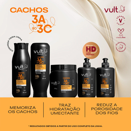 Shampoo Cabelos Cacheados 3a 3b 3c Hidratação Cachos Vult