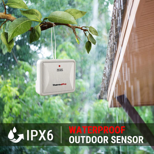 Imagen 4 de 5 de Sensor Externo Inalámbrico Bateria Recargable Thermopro Tx-4