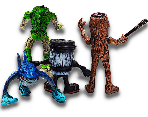 Capuchino Asesino Sahur Zombie Pesadilla 4 Figuras Brainrot