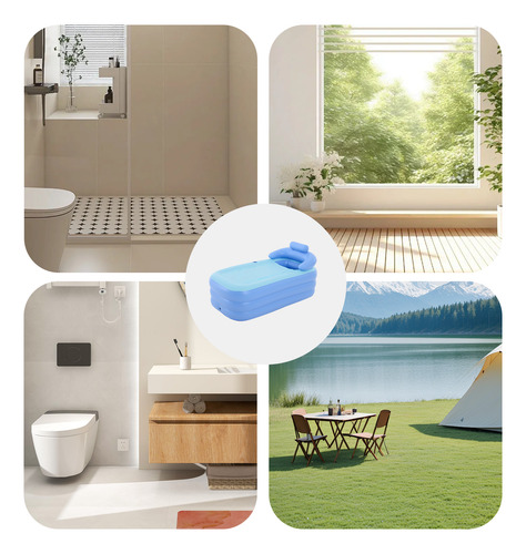 Bañera Portátil Para Ducha Bañera De Hidromasaje Inflable Pi