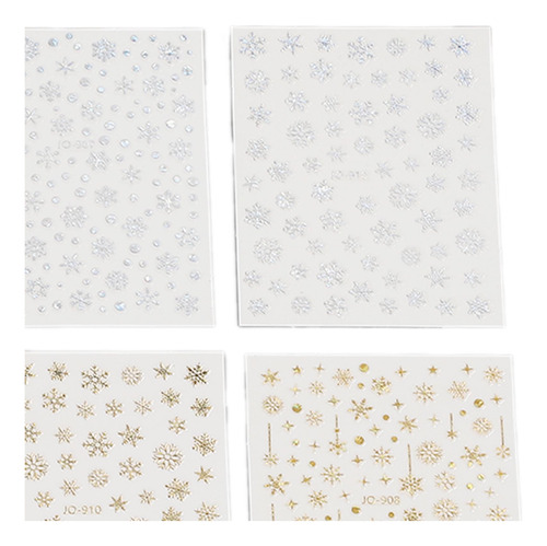 Pegatinas Para Decoración De Uñas Con Forma De Copos De Niev