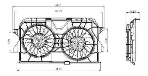 Electroventilador Enfriamiento Motor Dodge Caravan 2.4 05-07