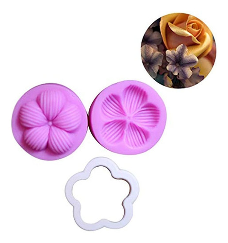 Sk Ciruelo Flor Silicona Fondant Molde Cocina Pasta De Azuc