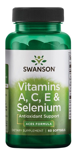 Vitaminas A C E Y Selenio (ace)- Swanson- 60 Cápsulas