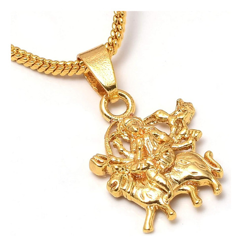 Jewarhaat - Medallón Colgante Chapado En Oro Indio Con Caden