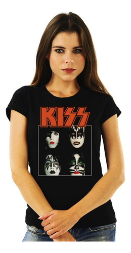 Polera Mujer Kiss Dynasty Rock Impresión Directa