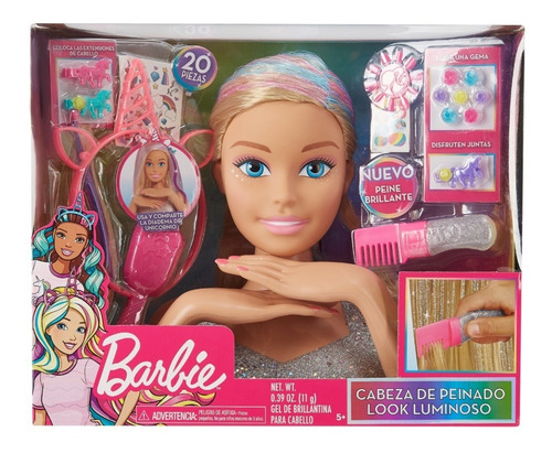 Barbie Cabeza Peinados Look Luminoso Original Nueva Mattel