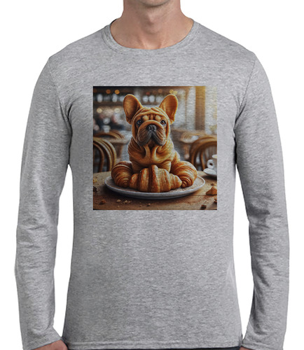 Remera Hombre Ml Perro Medialuna Factura Panaderia Puppy