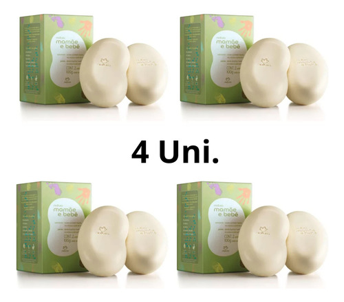 Kit 4 Caixa De Sabonetes Mamãe E Bebê Natura