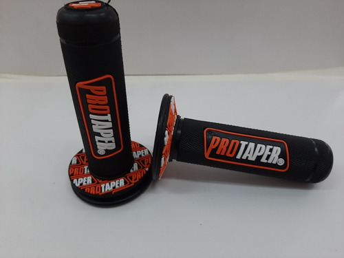 Puños De Manillar Pro Taper En Negro Con Naranja