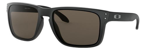 Anteojos de sol Oakley Holbrook XL Extra large con marco de o matter color matte black, lente warm grey de plutonite clásica, varilla matte black de o matter - OO9417