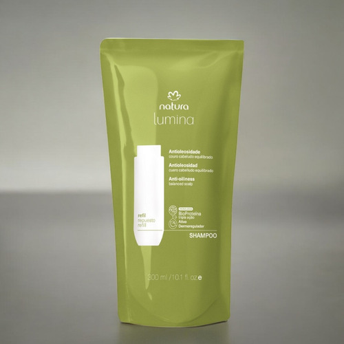 Shampoo Equilibrante Cabelos Oleosos Refil Lumina 300 Ml