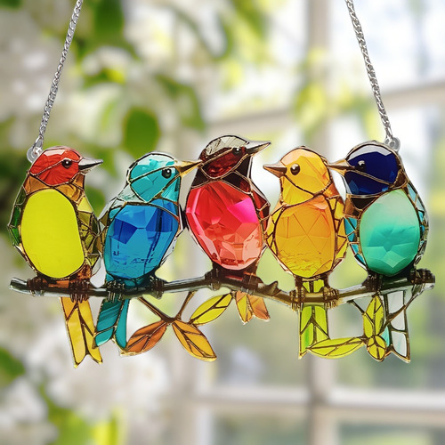 Colgante Acrílico Con Forma De Pájaro En Forma De Cadena Sun