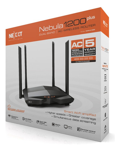 Router Wifi Nexxt Nebula 1200 Plus Dual Band 1200ac Gigabit