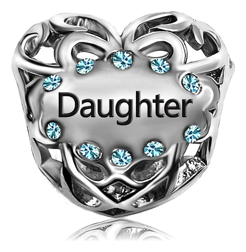 Jmqjewelry Heart Daughter Love Mom Birthday Birthstone March