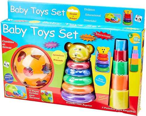 Brinquedo Baby Toys Set Educativo Didático Diversão Bebe