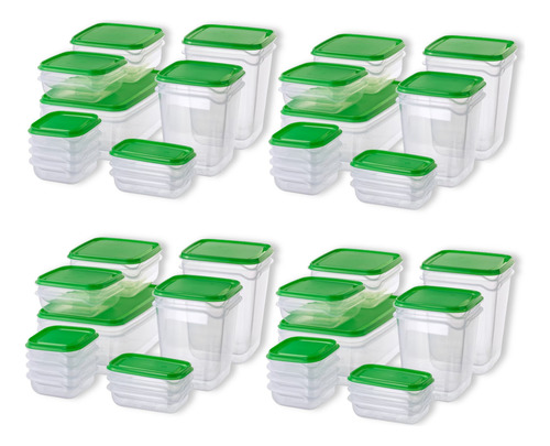 Recipientes Transparentes Apilables - Set De 68 Piezas