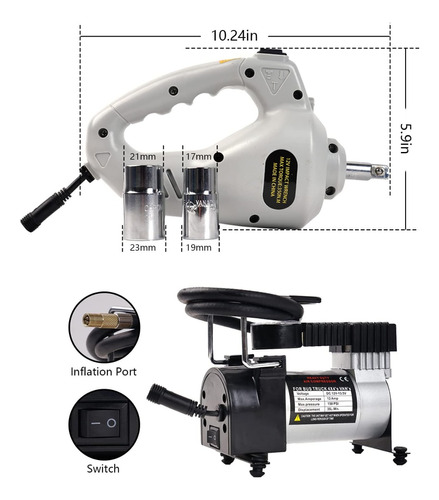 Gato Electrico Compresor De Aire, Llave Electrica 