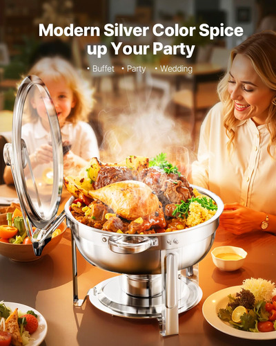 Juego De Platos Para Buffet Hafing Dish Vevor, 5 Litros, 2 U