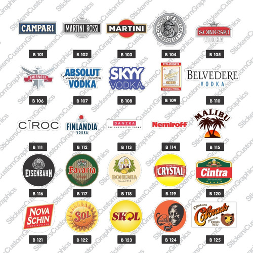 Adesivos Bebidas E Cigarros 20un.