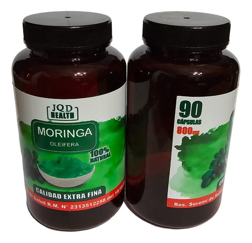 Moringa 180u X 800mg Jqd Health Pack 2 Frascos 