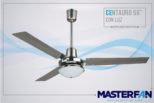 Imagen 2 de 4 de Abanico De Techo Ventilador Modelo Centauro 56 Con Luz E26
