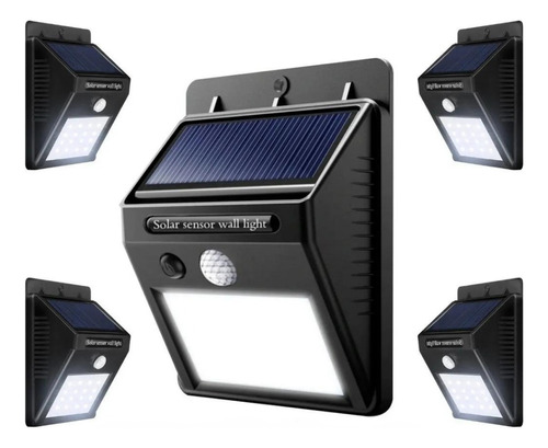Foco Solar Farol 30 Led Sensor Movimiento  Pack X 5 Unidades