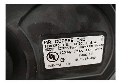 Cafetera Mr Coffee Cafe Barista Ecmp2 Hecha En Suiza