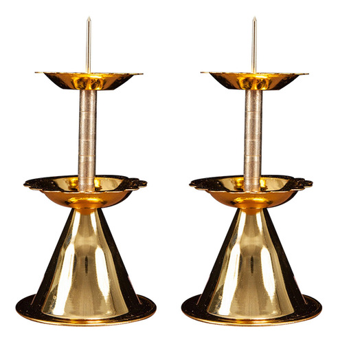 Candelabro De Metal De 2 Uds, Portavelas Budistas,