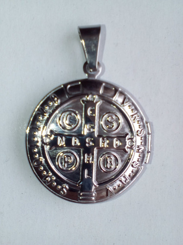 Imagen 4 de 4 de San Benito Keeook, Medalla Religiosa En Acero Inoxidable
