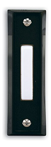 Botón De Timbre Con Cable  Sl-664-02, Negro Con Botón Centra