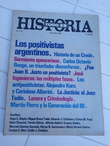 Revista Todo Es Historia N.173 - Octubre 1981