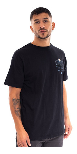 Imagen 2 de 7 de Polera De Hombre Hang Loose In Surf We Trust Negro