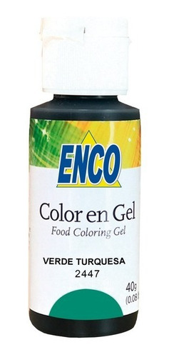 Color Gel Verde Turqueza Comestible Repostería Enco 2447