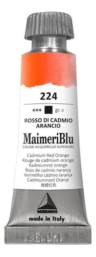 Aquarela Maimeri Blu Tubo Gr.4 224 Cadmium Red Orange 12ml